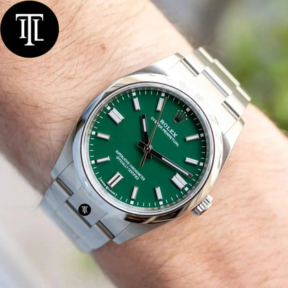 Rolex oyster perpetual vert