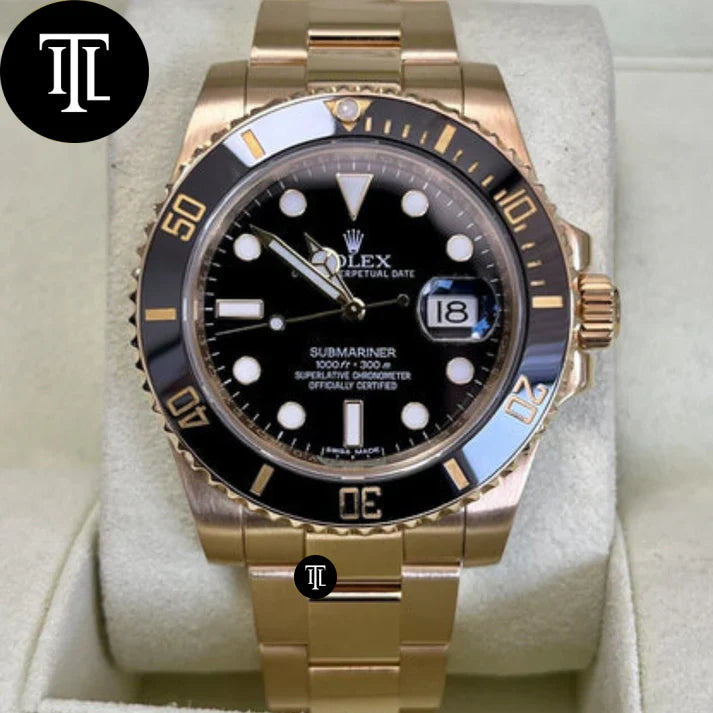 Rolex submariner gold and black