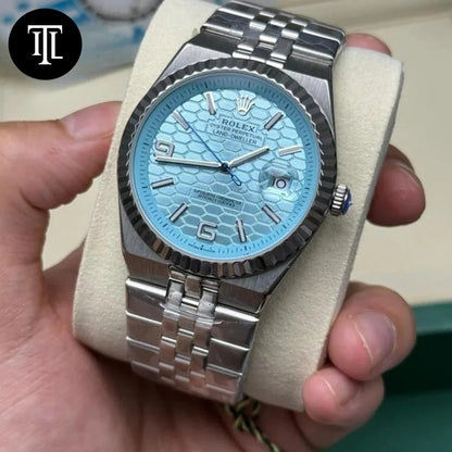 Rolex Land-Dweller bleu glacier 40mm unisexe