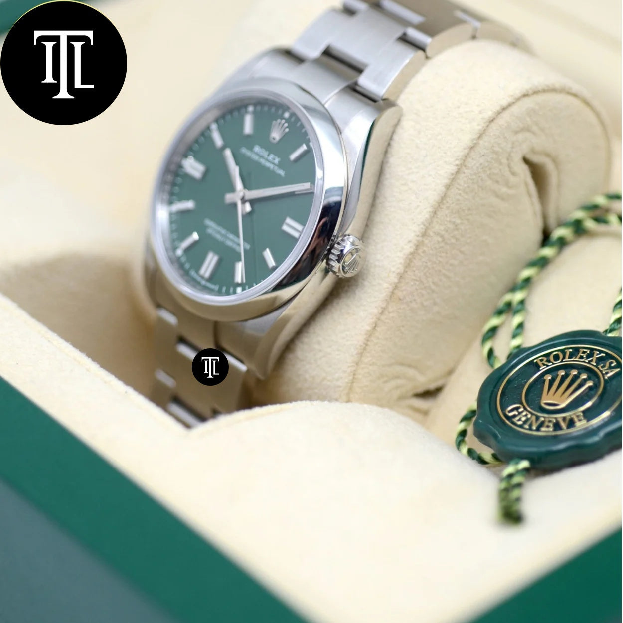 Rolex oyster perpetual vert