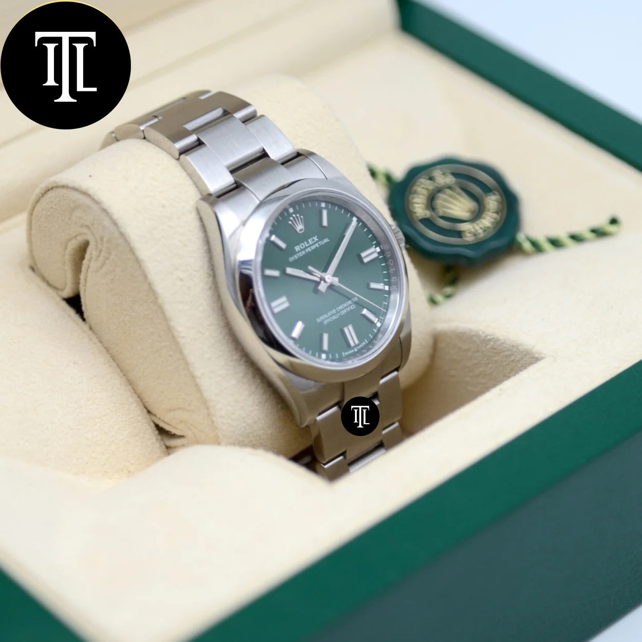 Rolex oyster perpetual vert