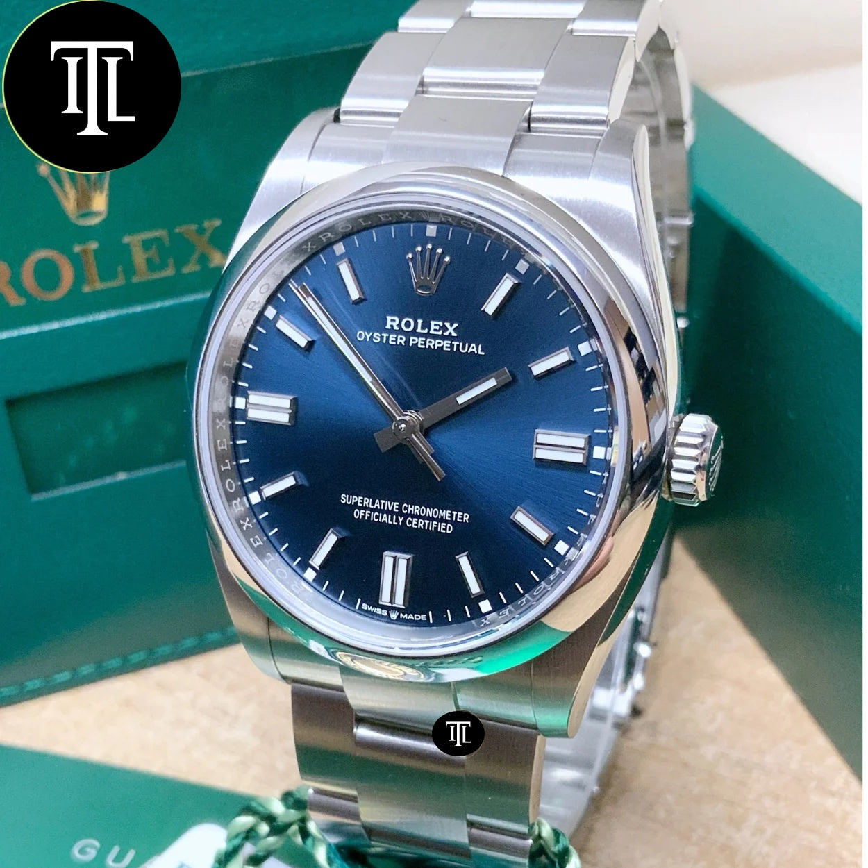 Rolex Oyster Perpetual Blue Dial 36mm