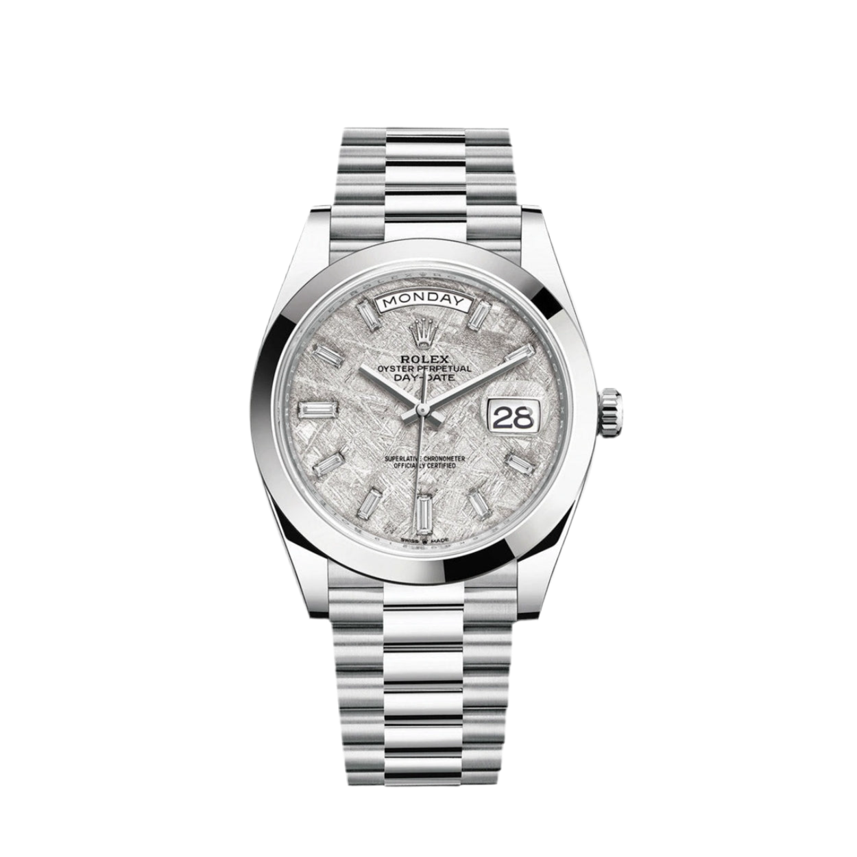 rolex day date platinum meteorite dial
