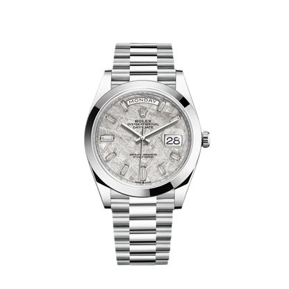 rolex day date platinum meteorite dial