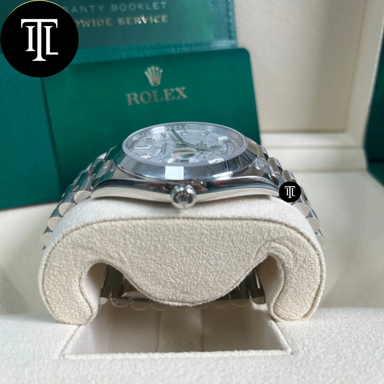 rolex day date platinum meteorite dial