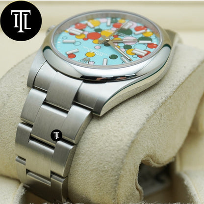 Rolex Datejust 41mm Tiffany Blue Celebration Dial Smooth Bezel